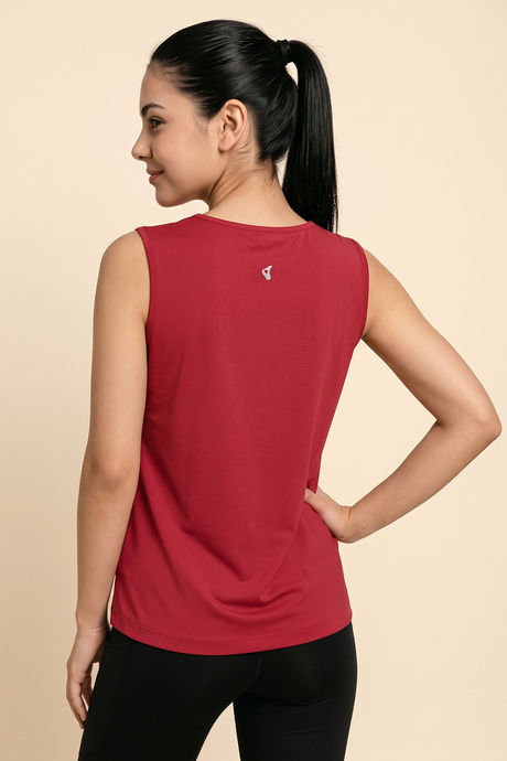 Zelocity Quick Dry Relaxed Tank Top - Deep claret — image 3
